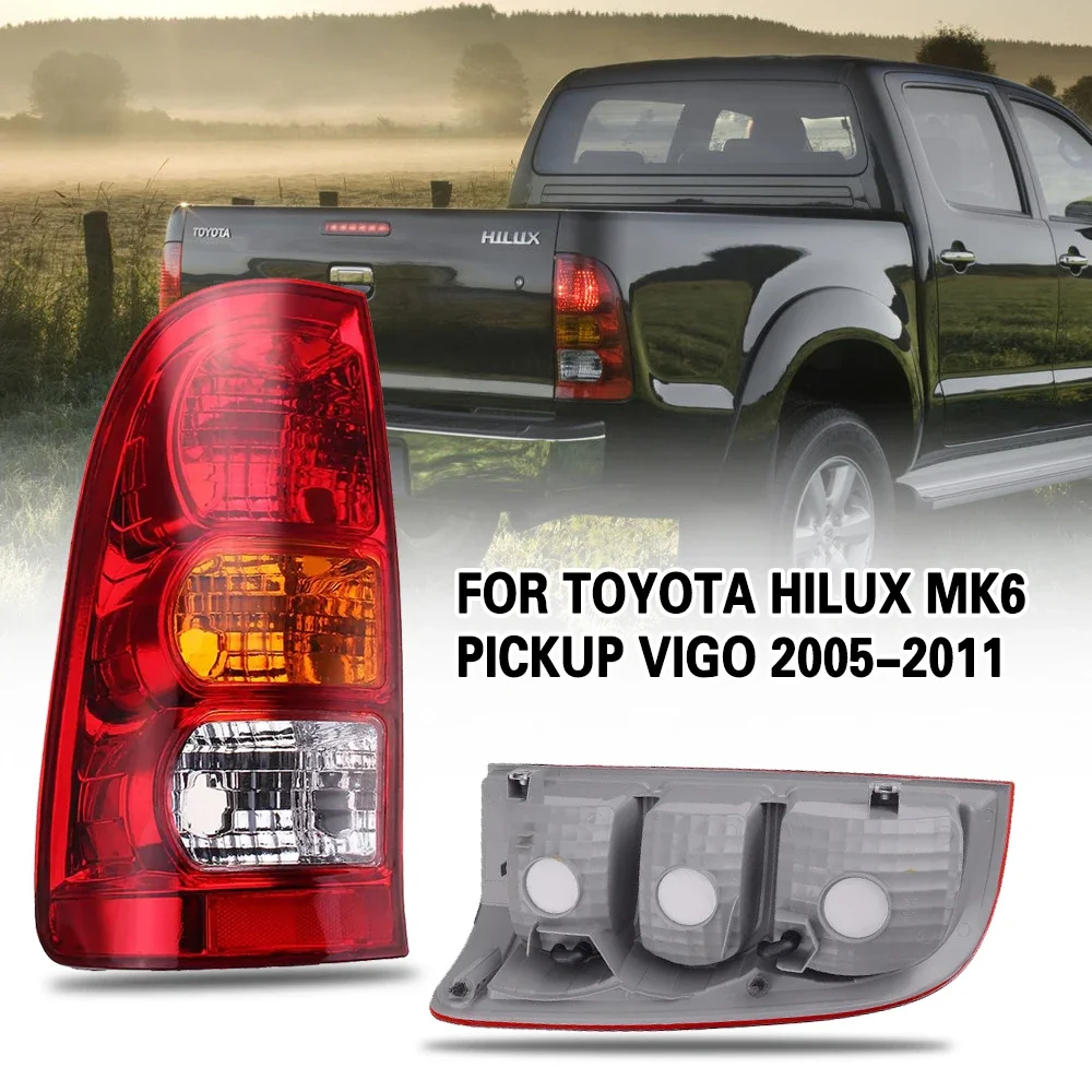 

Left/Right Side Red Tail Lamp For Toyota Hilux MK6 Pickup Vigo 2005-2011 Rear Tail Light Brake Lamp with Wire Harne