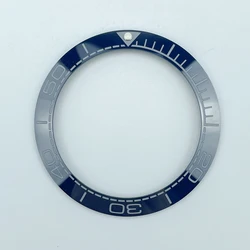 41.4mm Blue Ceramic Bezel Insert Gray Index for Planet Style Men's Watches with Lume Pip