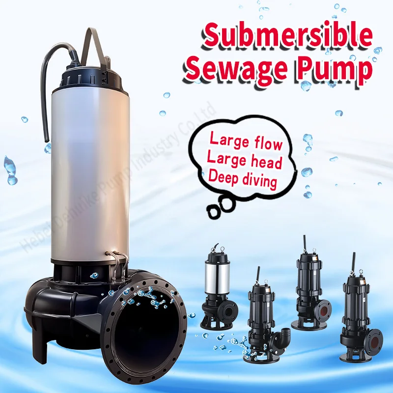 Bomba de aguas residuales Bomba de succión de arena subacuática Bomba de lodo trituradora de aguas residuales de agua de corte sumergible