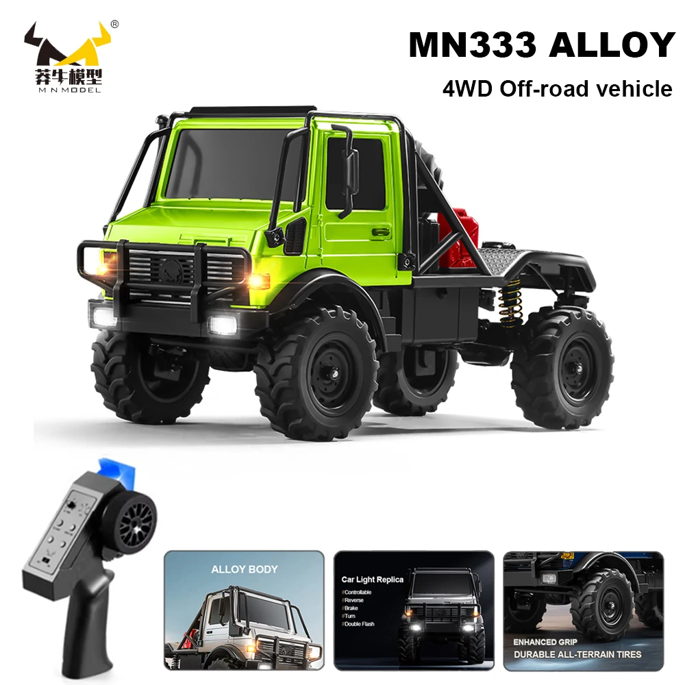 MN333 RC Car 1/18 Half Card Four-Wheel Drive Full Proportional Throttle Steering 4WD Climbing Off-road Vehicle Toy Gift Boy
