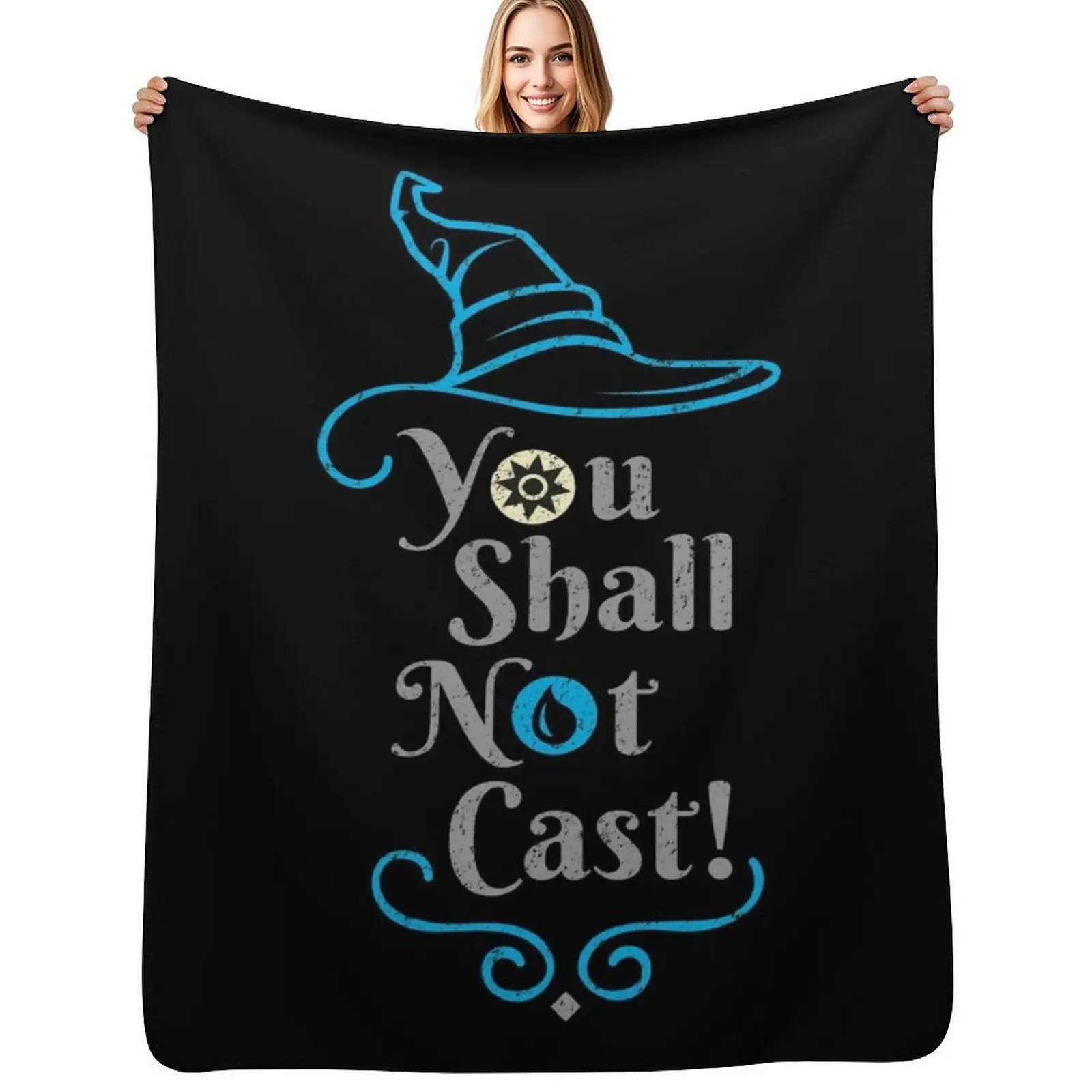 You shall not cast! Throw Blanket anime Decorative Beds Picnic warm winter Luxury Decorative Sofas Blankets