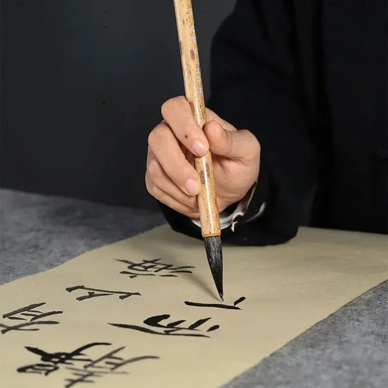 Zestaw pędzli do malarstwa chińskiego, pędzle do malowania krajobrazów, włosie z zającza, włosie końskie, pędzle dla początkujących, pędzle do kaligrafii w stylu regular running script, pisaki do kaligrafii.