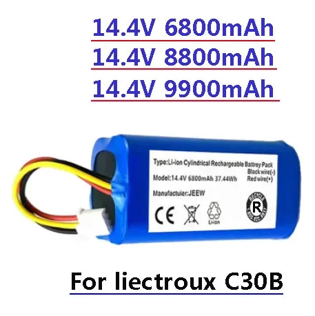 

100% Originele (Voor C30B) Batterij Voor Lirctroux C30B Robot Vacuüm Cleaner14.4V12800Mah/9800Mah/8800Mah/6800Mah/Lithium Cel