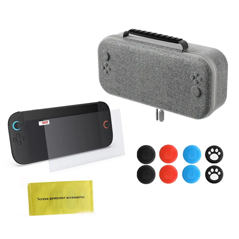 Handheld Player Storage Bag For Game Console Switch 2 Dustproof Portable Protective Bag EVA Handbag Bag With Screen Protector
