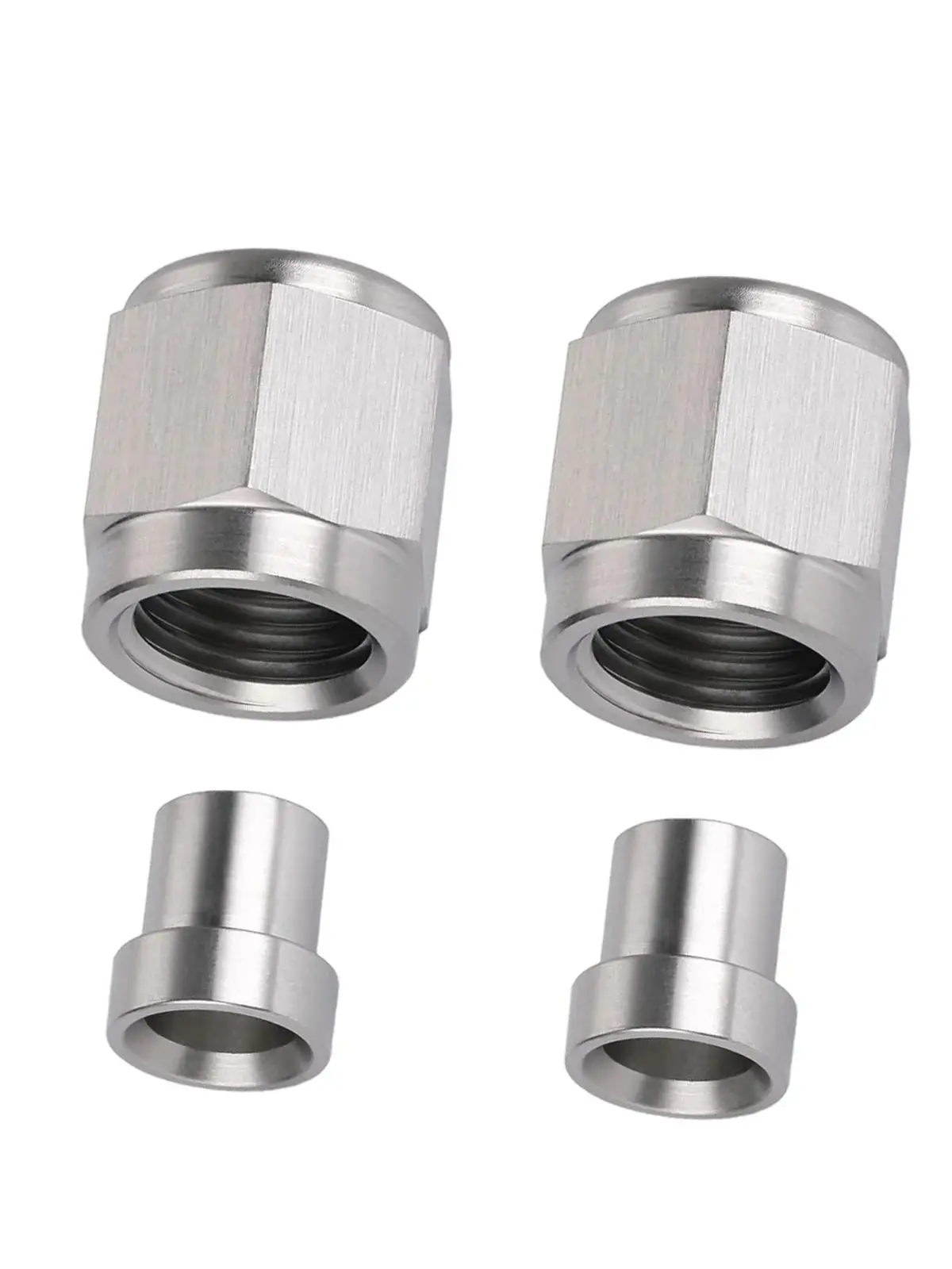 -3AN Female Hardline Tube Nut and Sleeve Fitting Universal Stainless Steel For 3/16" OD Alloy Tubing 2