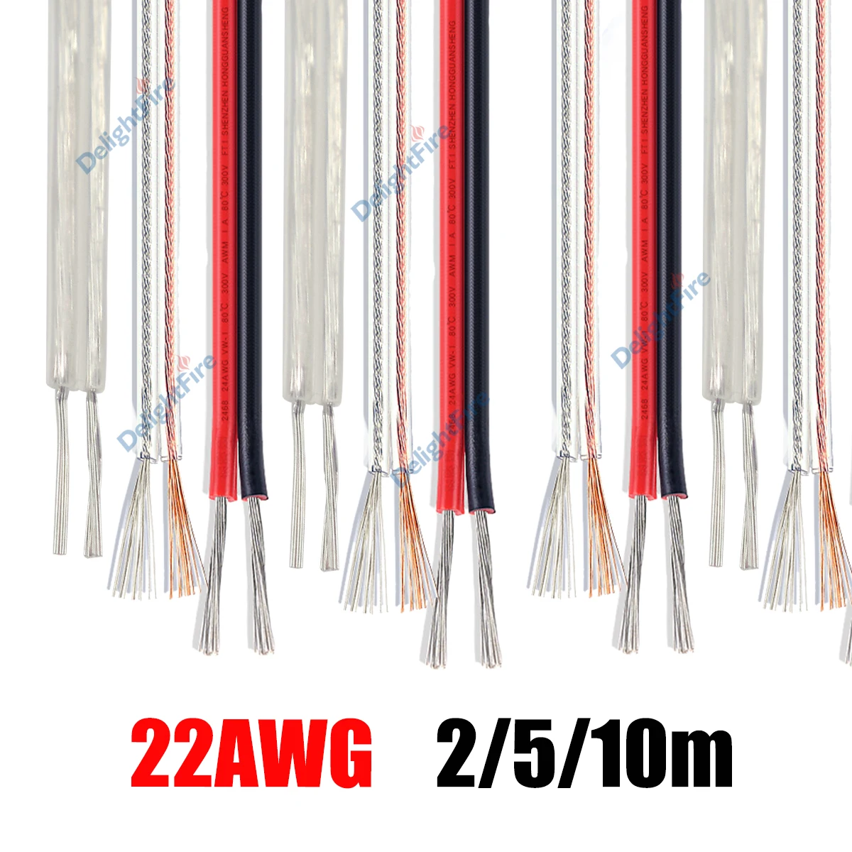 

2 Pin LED Extension Cable 22 Gauge 12V Electrical Wire For 3528 5050 LED Strips Speaker Audio Doorbell Toy Battery DIY Project