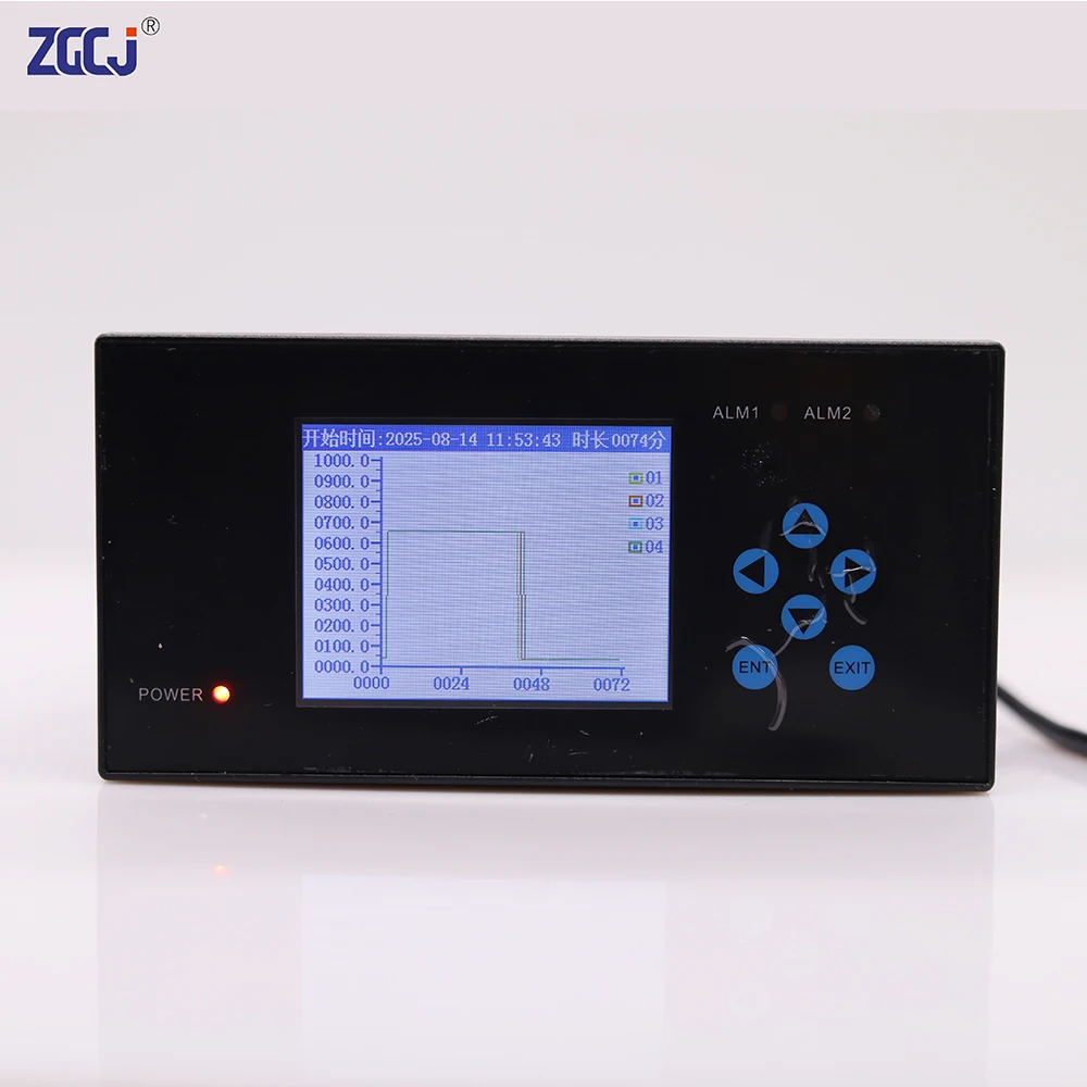 8 channels LCD display thermostat work with PT100 K E  J sensor PID temperature controller with RS485 communication function
