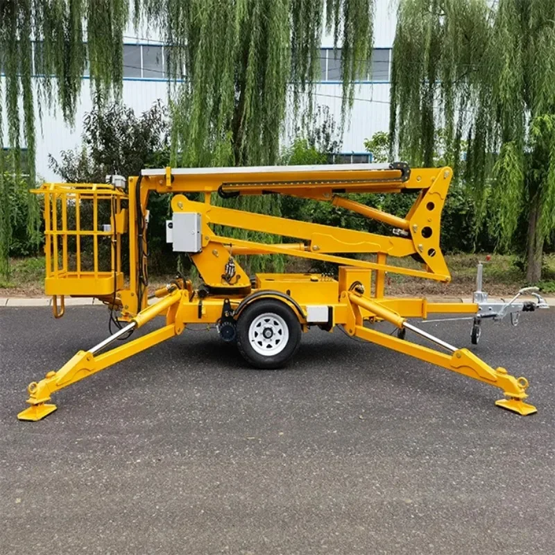 Diesel Engine Articulated Boom Lift Towable Hydraulic Telescoping Lift High Quality Folding Arm Lifting Platform