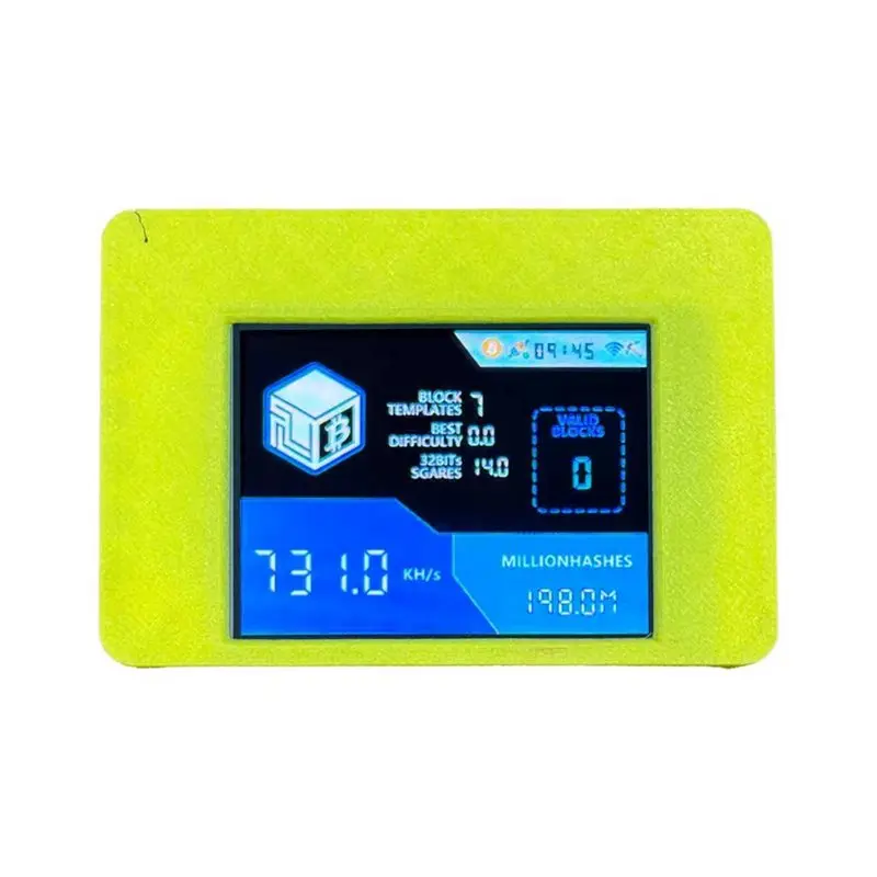 

AT82-For Office Home Compatible Solohash BTC Solo Miner Upgraded 735Kh/S 2.8" Smart Touch Screen Bitcoin Crypto Miner