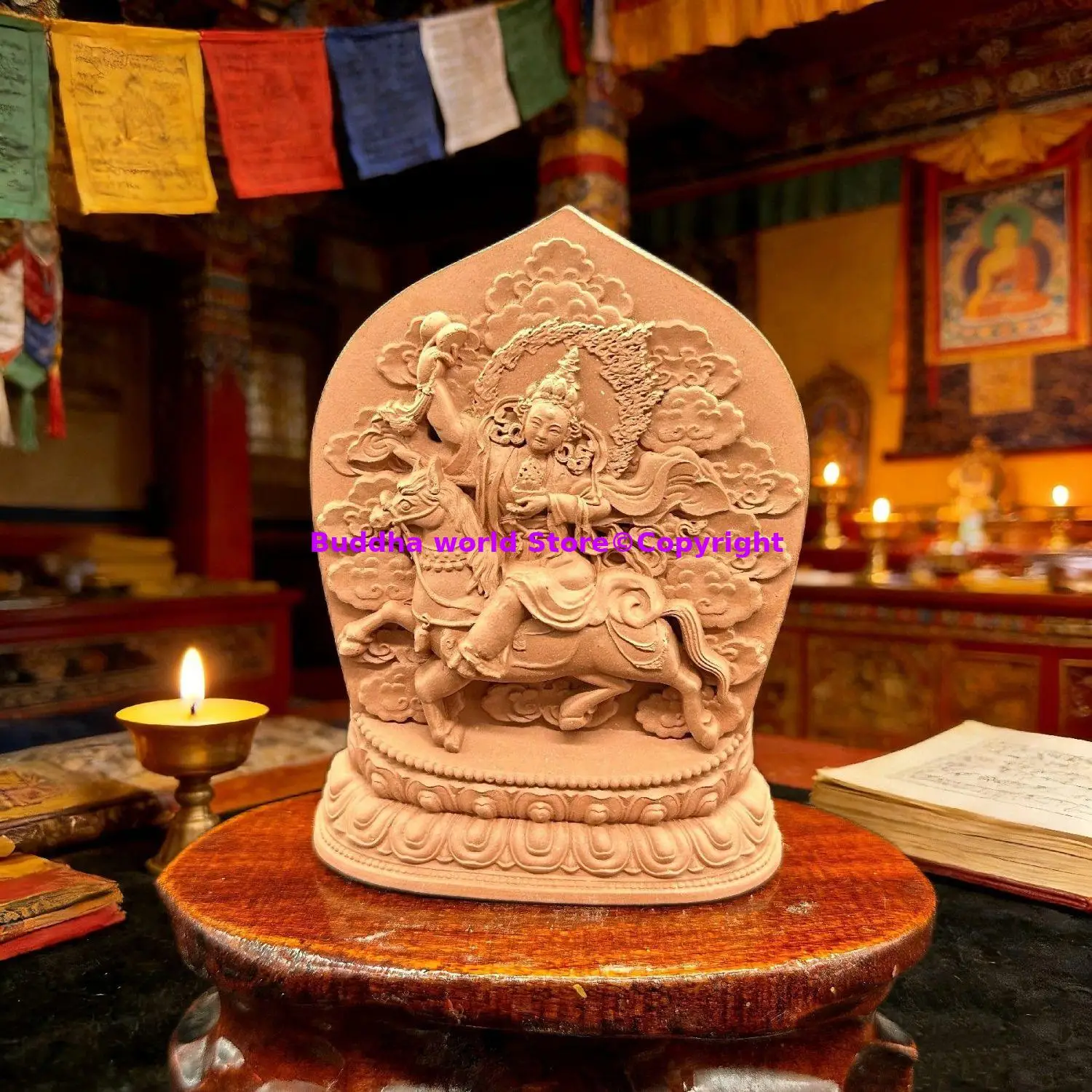 Achi Chkyi Drolma Tara Vajra Yogini tsa-tsha tibetana de arcilla hecha a mano, Buda sagrado, para templo budista, para la adoración de lamas y monjes, 10 cm