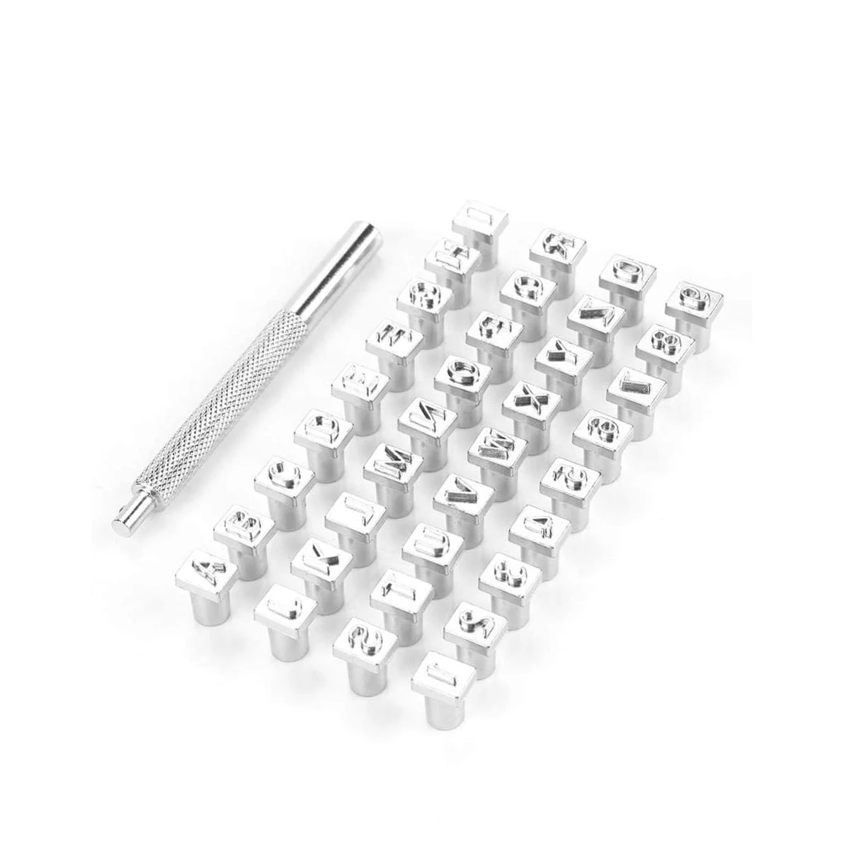 1 Box of 36 Letter and Number Stamp Sets, Metal Stamping Tools for Metal and Wood Stamping Punches 6MM