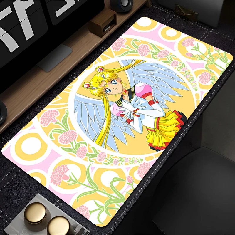Коврик для мыши в стиле аниме, противоскользящий коврик для клавиатуры, аксессуары для ноутбука, коврик для офисного стола, коврик для ПК, ковер S-Sailor Moons, коврик для мыши