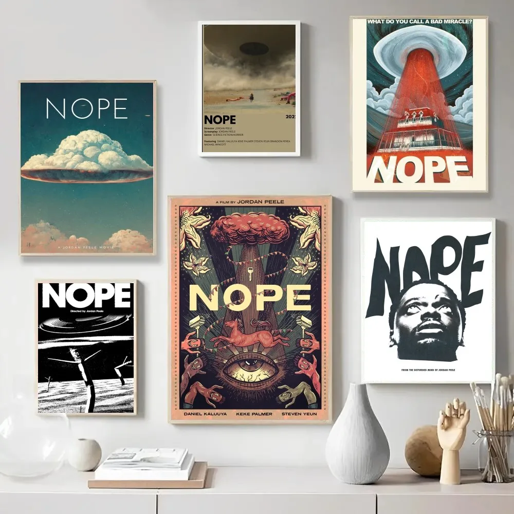 

Nope Movie 2022 Poster Posters Kraft Paper Vintage Poster Wall Art Painting Study Aesthetic Art Small Size Wall Stickers