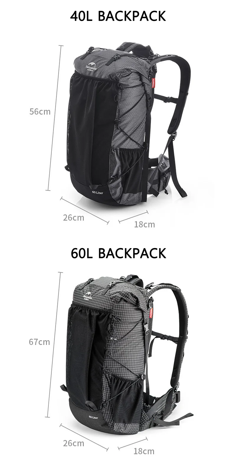 Naturehike Wanderrucksack, Outdoor-Sporttasche, 60 + 5 l, großes Fassungsvermögen, ergonomisches Design, Rucksack, Camping, Reisen, wasserdichter Rucksack – Detail 17