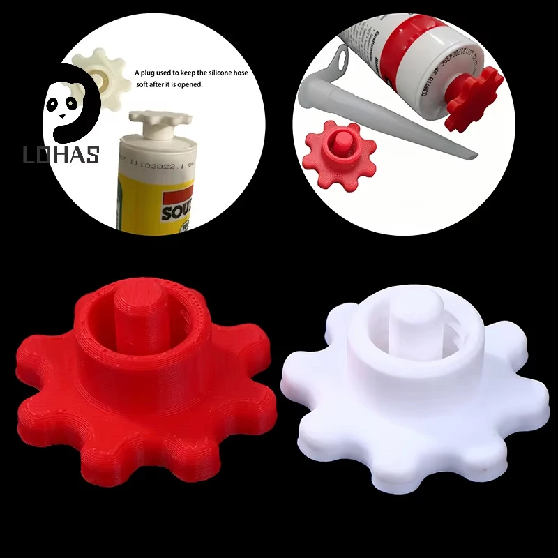 4Pcs Silicone Tube Caps Durable Plastic Sealing Mouth Plug for Standard Glue Bottles Silicone Hose Accessory