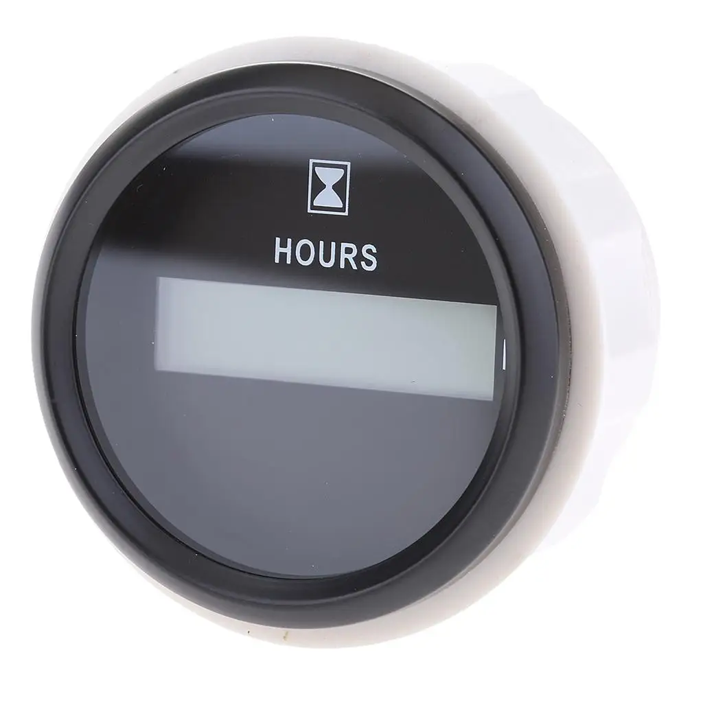 Marine Boat Digital Hour Meter 52mm Round Gauge Waterproof Yacht Car Digital Hour Gauge 9-32V