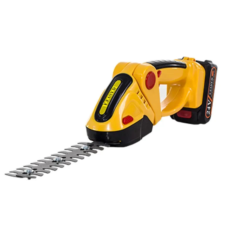 

Hedge Trimmer Hand Held Finger Grass Bushes Shear Cutter Automatic Garden Professional Cordless Electric with Two Batteries