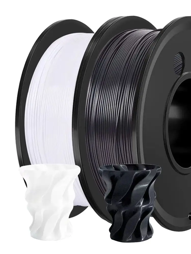 PETG 200G 3D-Drucker-Filament, Schwarz und Weiß, 1,75 mm, hochwertiges FDM-Druckmaterial, einfarbig, für 3D-Druck – Detail 4