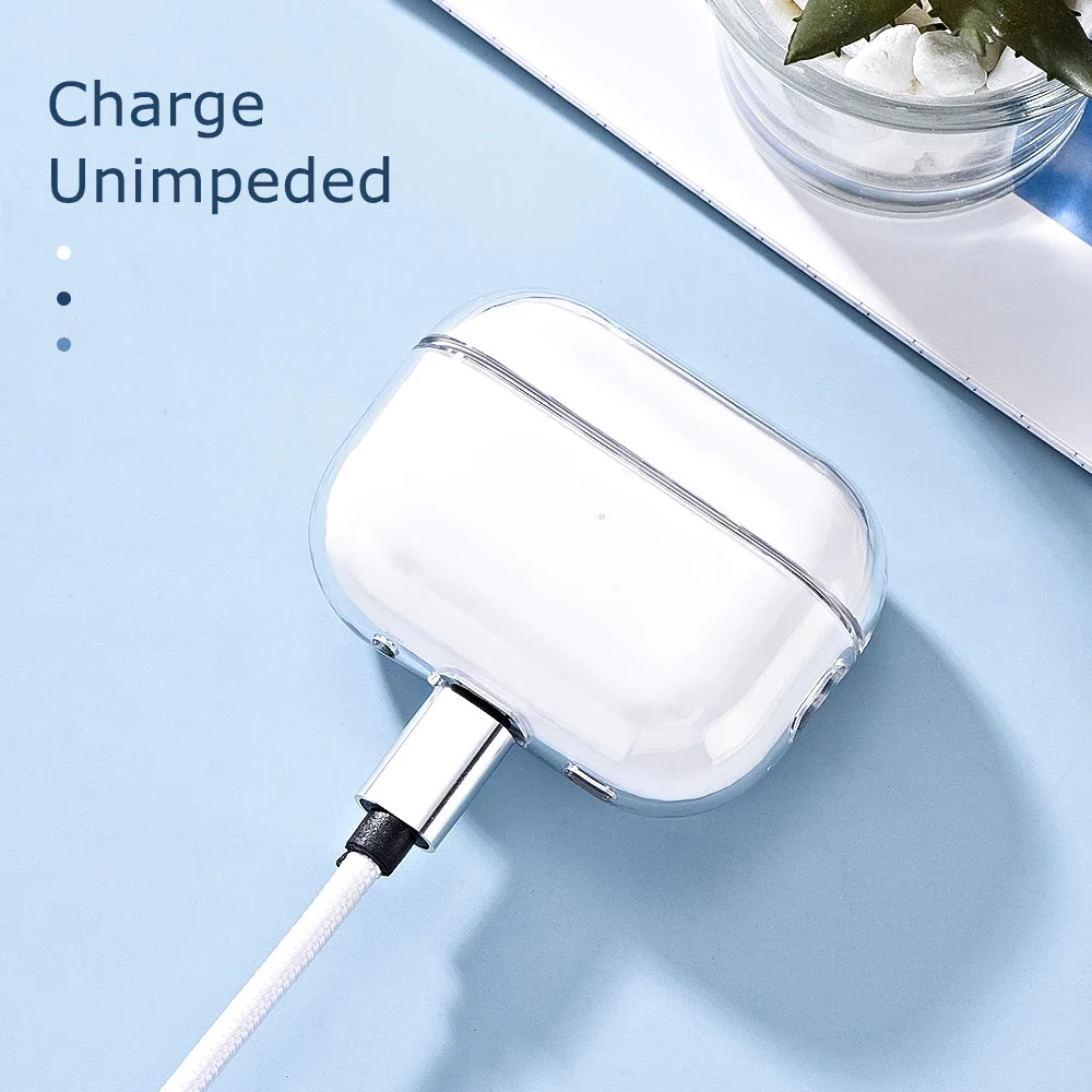 Clear TPU Soft หูฟังสําหรับ Airpods Pro 2 กันกระแทกสําหรับ Airpods 4 โปร่งใสกล่องชาร์จสําหรับ Airpods 1 2 3