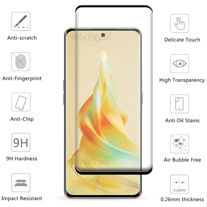 4-in-1 For Reno 8T 5G Glass For Reno 8T 5G Tempered Glass HD 9H Full Cover Screen Protector OPPO Reno8 T Reno 8T 5G Lens Glass