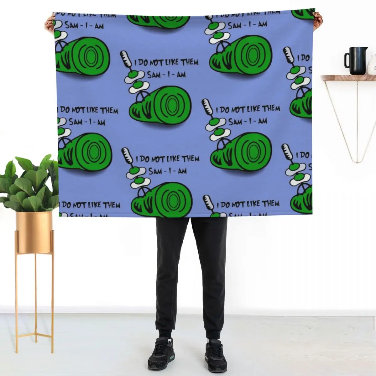 

Green Eggs and Ham, I Do Not Like Them Throw Blanket No Pilling Soft Warm Blanket for Bed