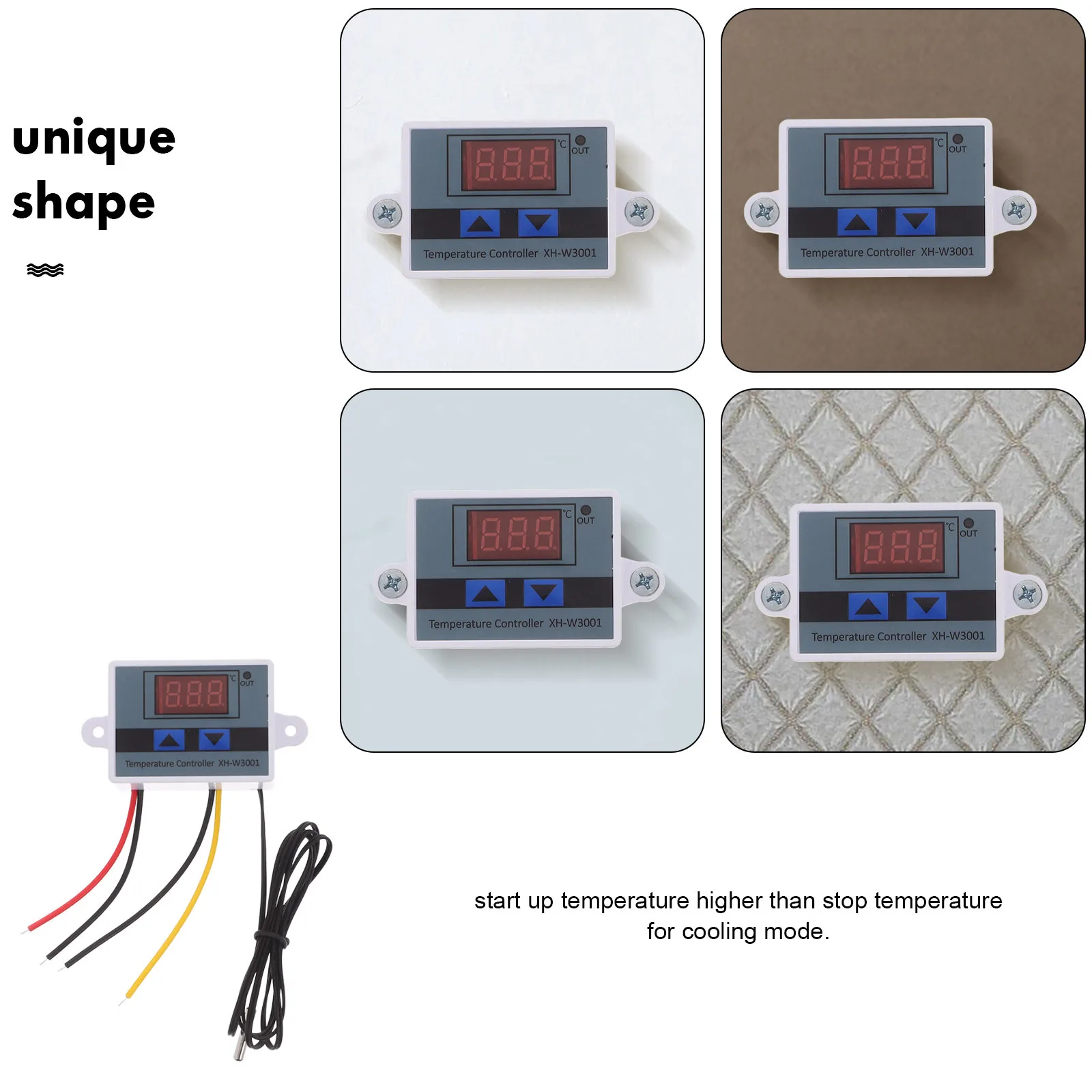 Digital Thermostat 24V 240W Smart Temperature Controller For Fan Coil Units Heating Cooling System Large Led Display