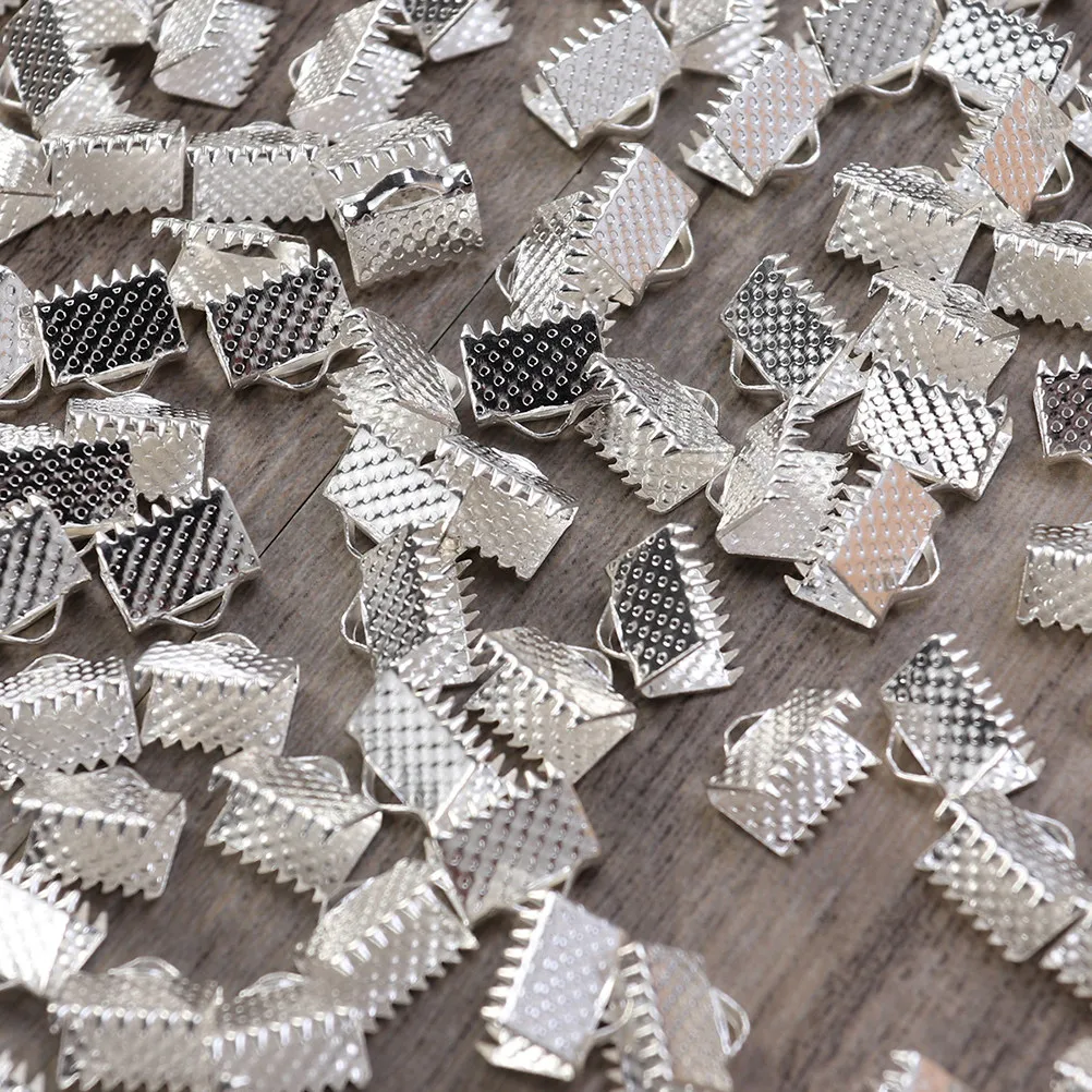 

750 шт. текстурированных обжимных зажимов Mazi для лент и шнуров, концевиков, застежек для изготовления ювелирных изделий, браслетов, чокеров, ожерелий, для рукоделия