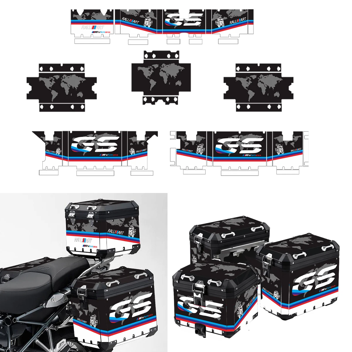 For BMW R1200GS ADV LC Case Box Sticker Motorcycle Decal Aluminum Box Sticker For BMW F750GS F850GS R1250GS Adventure