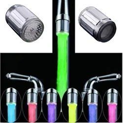 Luminoso di Light-up LED Rubinetto di Acqua di Rubinetto Per Doccia di Acqua Del Bacino Ugello Bagno Cucina Riscaldatore Rubinetti termostato Blu 3 di Colore 7 colori