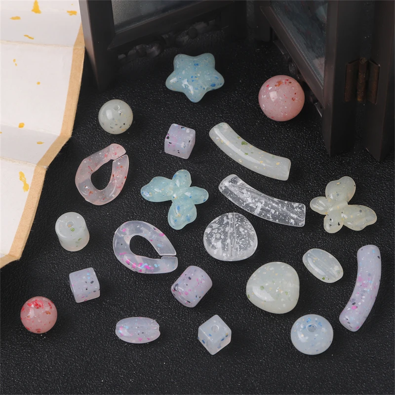 About10-50Pcs Acrylic Sakura Fragmented Beads Handmade DIY Making Jewelry Bracelets, Necklaces, Earrings, Jewelry Accessories Ma