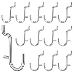 20pcs Peg Board Hook J Shape Display Hook Shelf Hanger Pegboard Heavy Duty Shelf For Peg Board Tool Organizer
