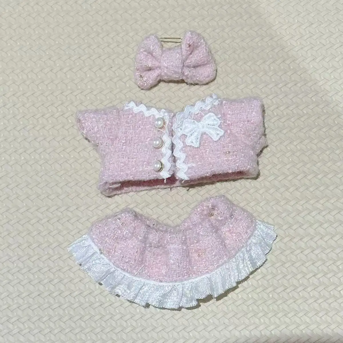 Robe de poupée Labubus de 17cm, ensemble de vêtements avec nœud, vêtements de poupée élégants, robe de soirée, Mini vêtements, accessoires