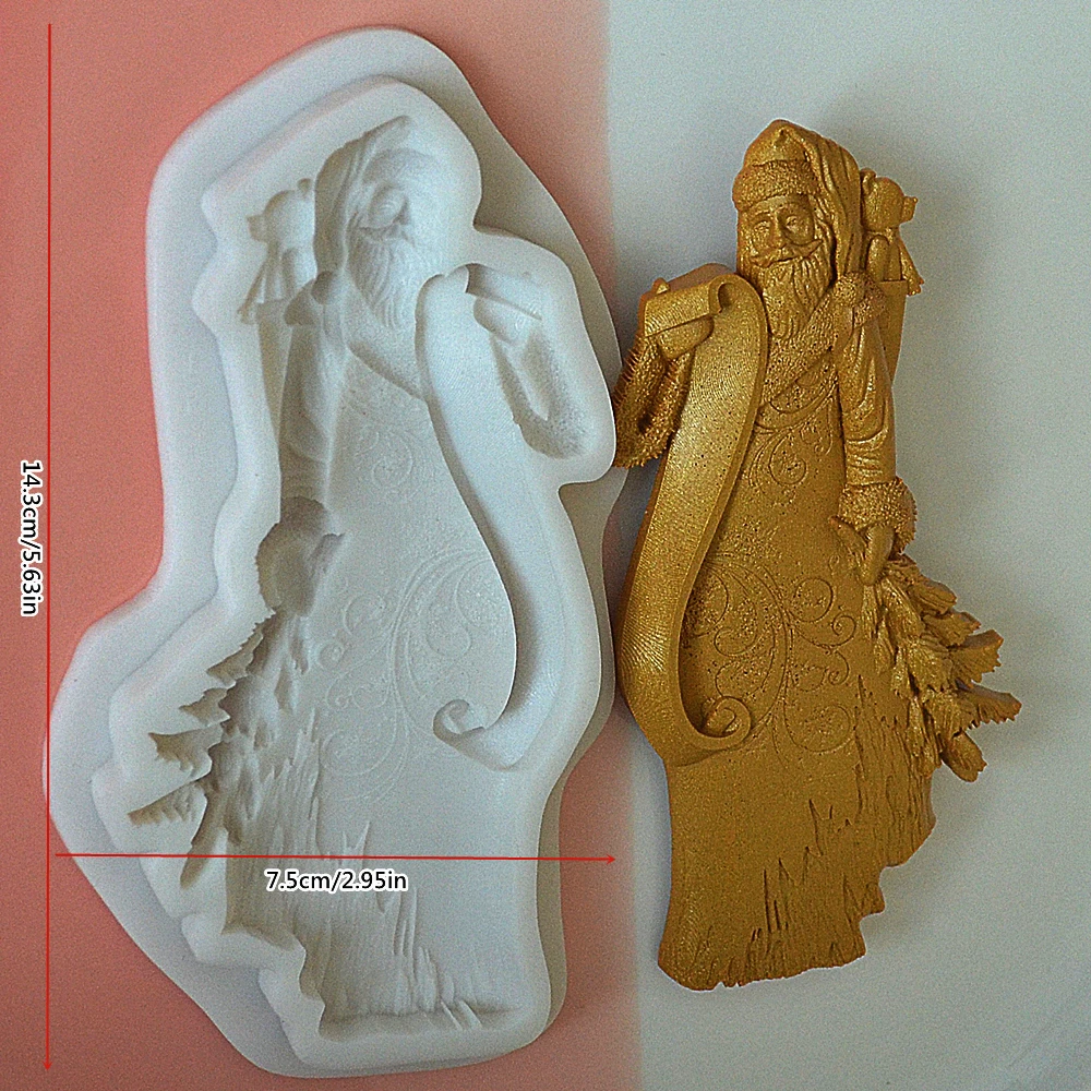 Natale babbo natale stampo in Silicone resina cucina strumento di cottura fai da te torta al cioccolato torta caramelle Dessert decorazione stampo