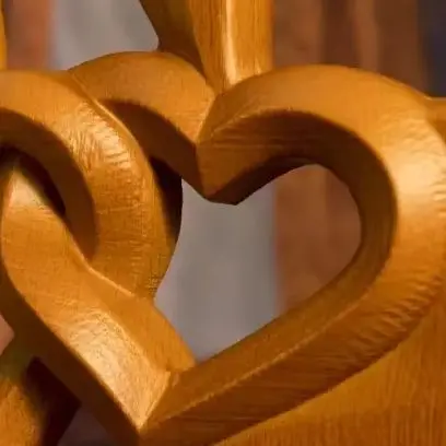 High Quality Intertwined Heart Wooden Cross Wall Art Ideas Porch Living Room Hanging Decor