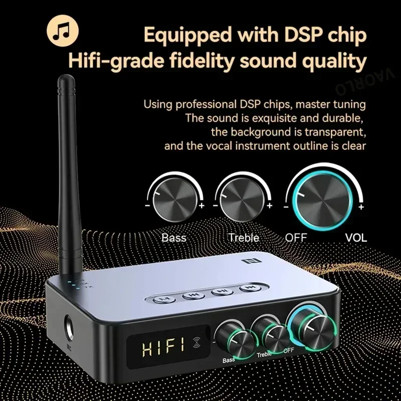 M9/M9Pro Bluetooth Audio Receiver Transmitter DSP Wireless Adapter NFC/AUX/RCA/USB U-Disk/TF/6.5 Mic Karaoke/Coaxial/FM Radio