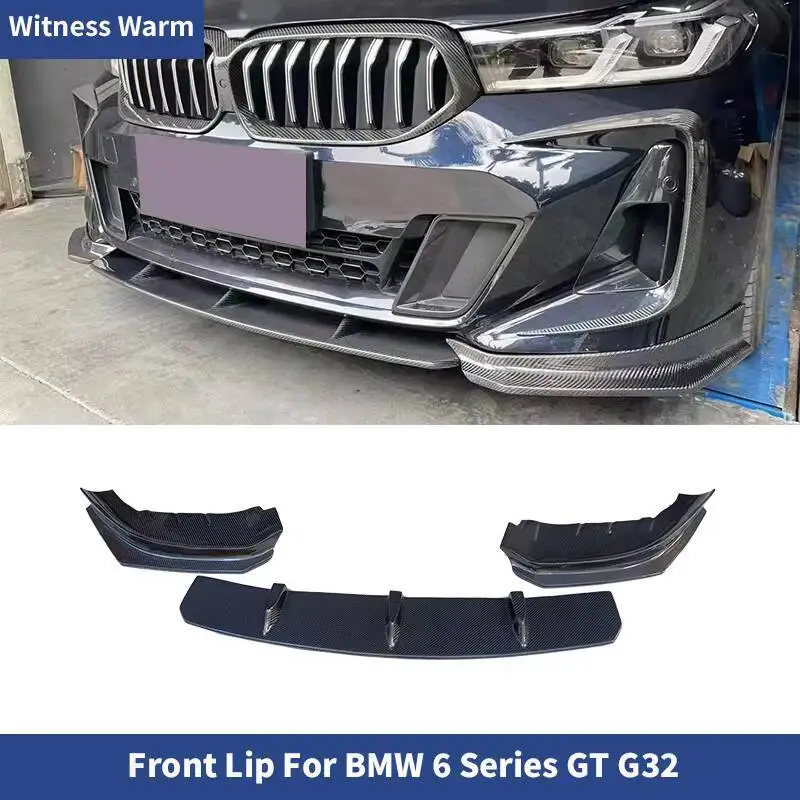 Spomicrophone de pare-chocs avant en fibre de carbone FRP pour BMW, ruisseau avant, série G32 6, light630i 640i, 2023 +