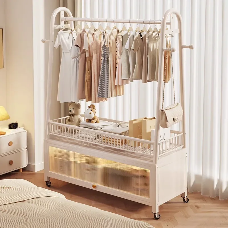 hanger floor-to-ceiling bedroom, simple domestic coat rack, light luxury movable living room, balcony drying, clothes rack