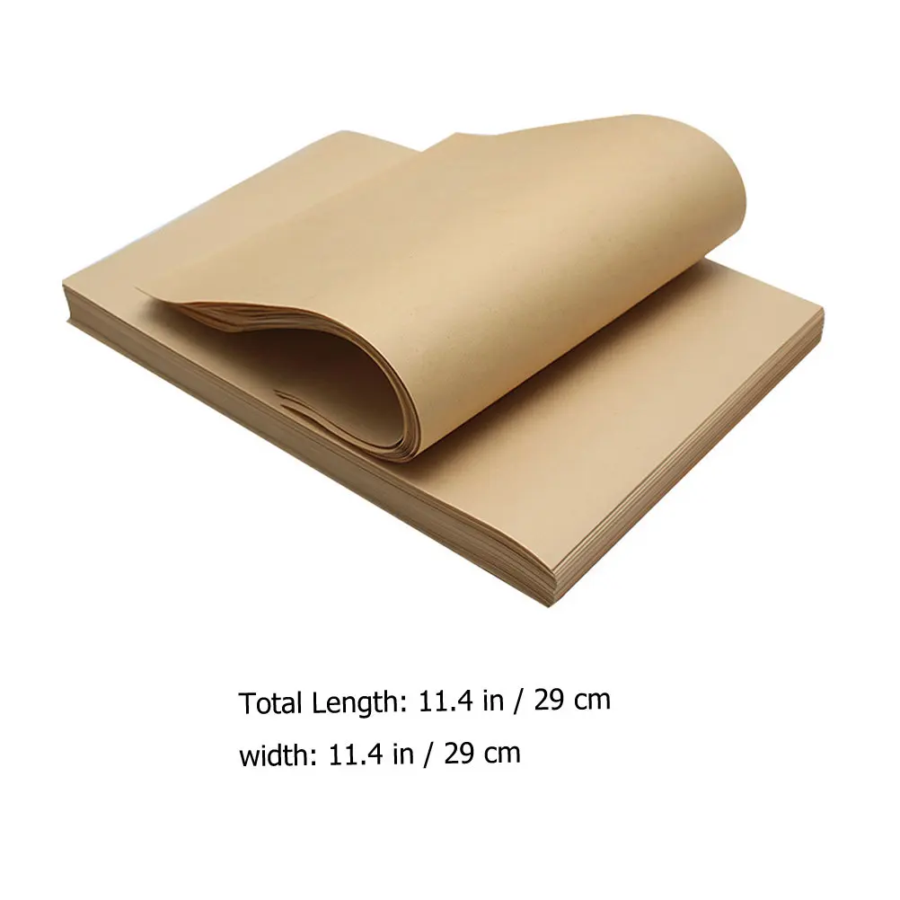 300Sheets Food Wrapping Paper Natural Wood Pulp No Wax Sandwich Wraps Liners Burger Wrappers Greaseproof Sheets