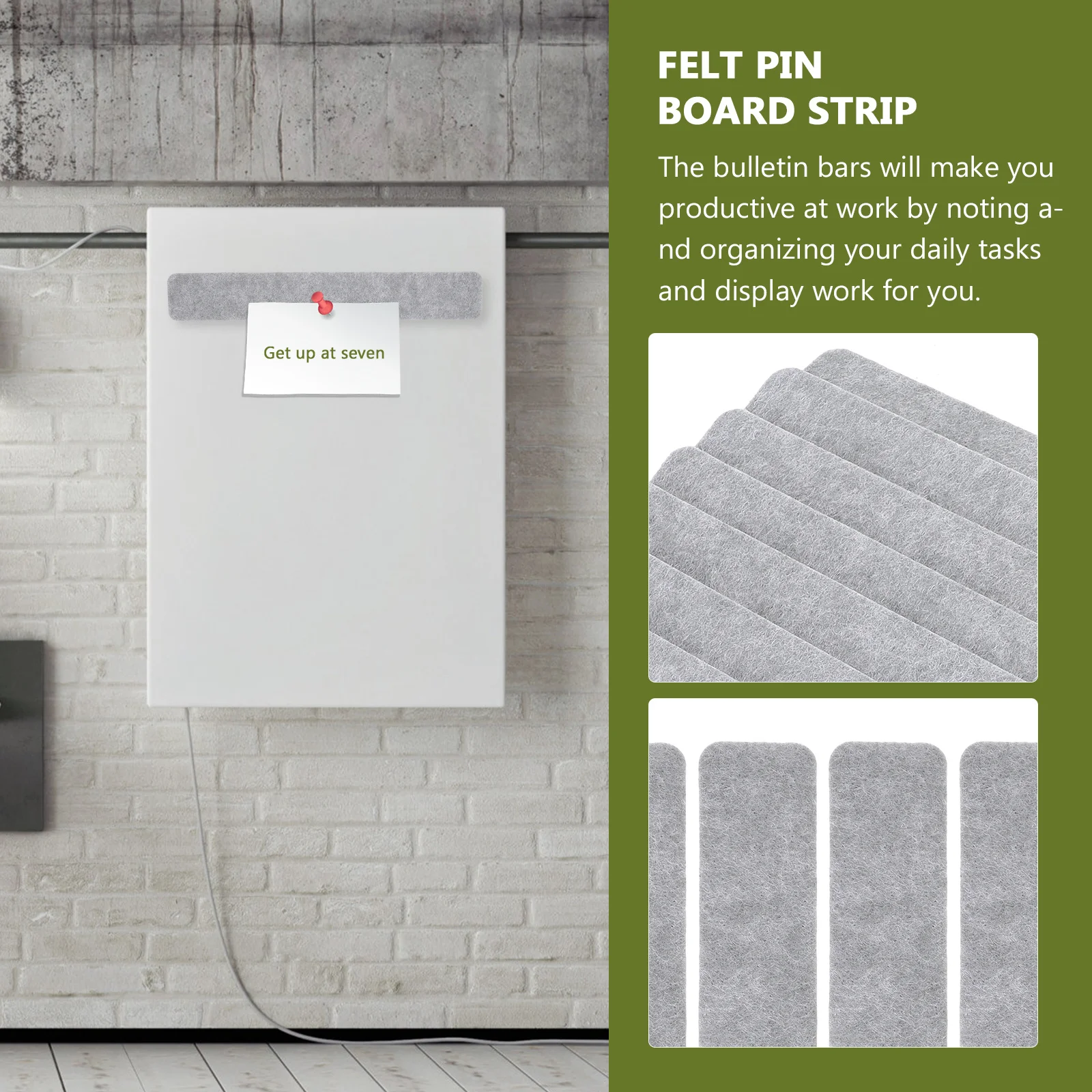 8 قطعة شرائط لوحة الإعلانات لاصقة جدار مذكرة بار للملاحظات صور عرض ورأى لوحة إبرية قطاع الحرفية منظمة الشريط #3