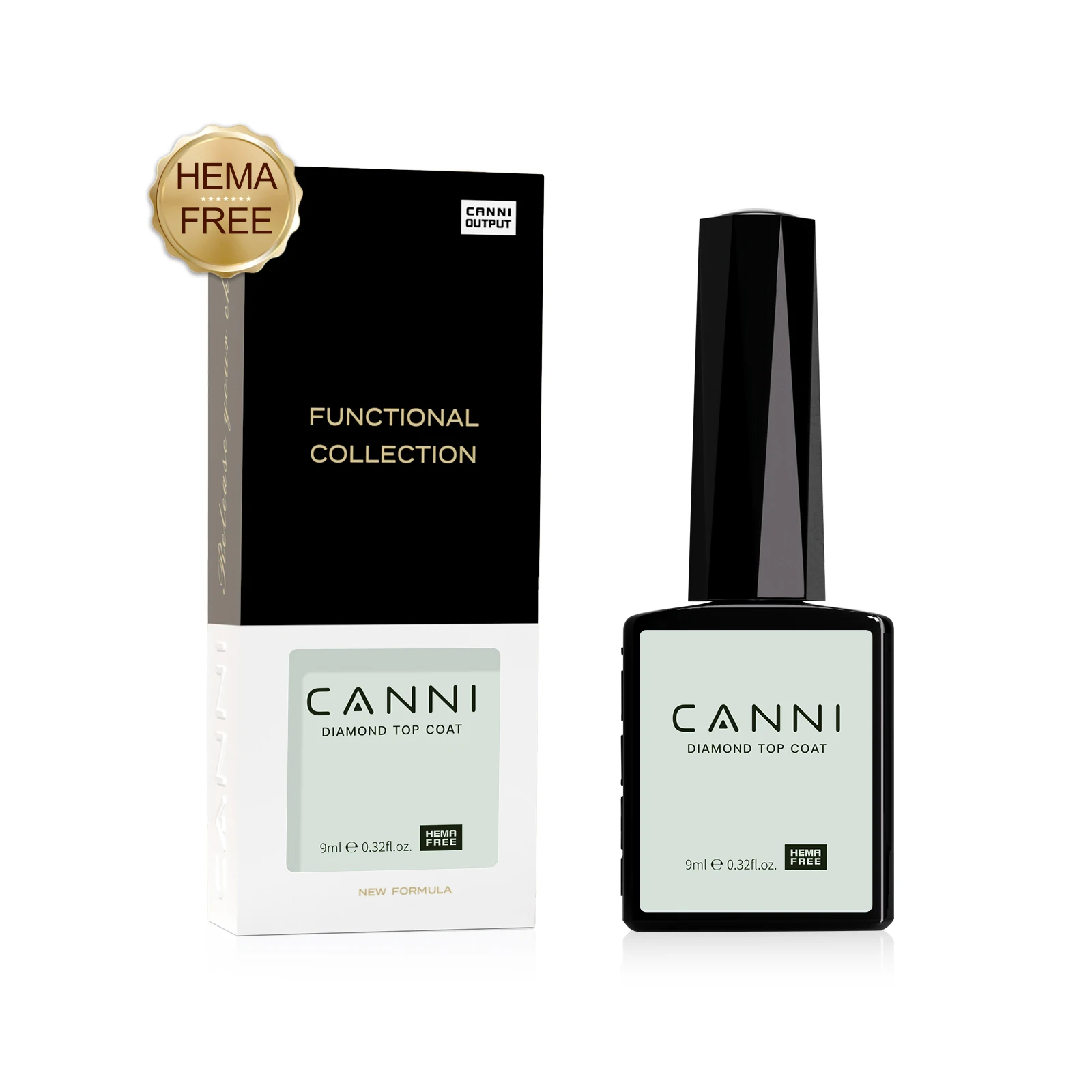 CANNI Super Glossy Diamond Nowipe Top Coat 9ml HEMA GRATIS nagelgellak losweken UV LED semi-permanente lange slijtage toplaag