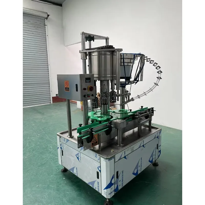 Rotary Multi Head Automatic Ropp Capping Machine Glass Wine Liquor Bottle Aluminum Cap Crimping Machine Customized