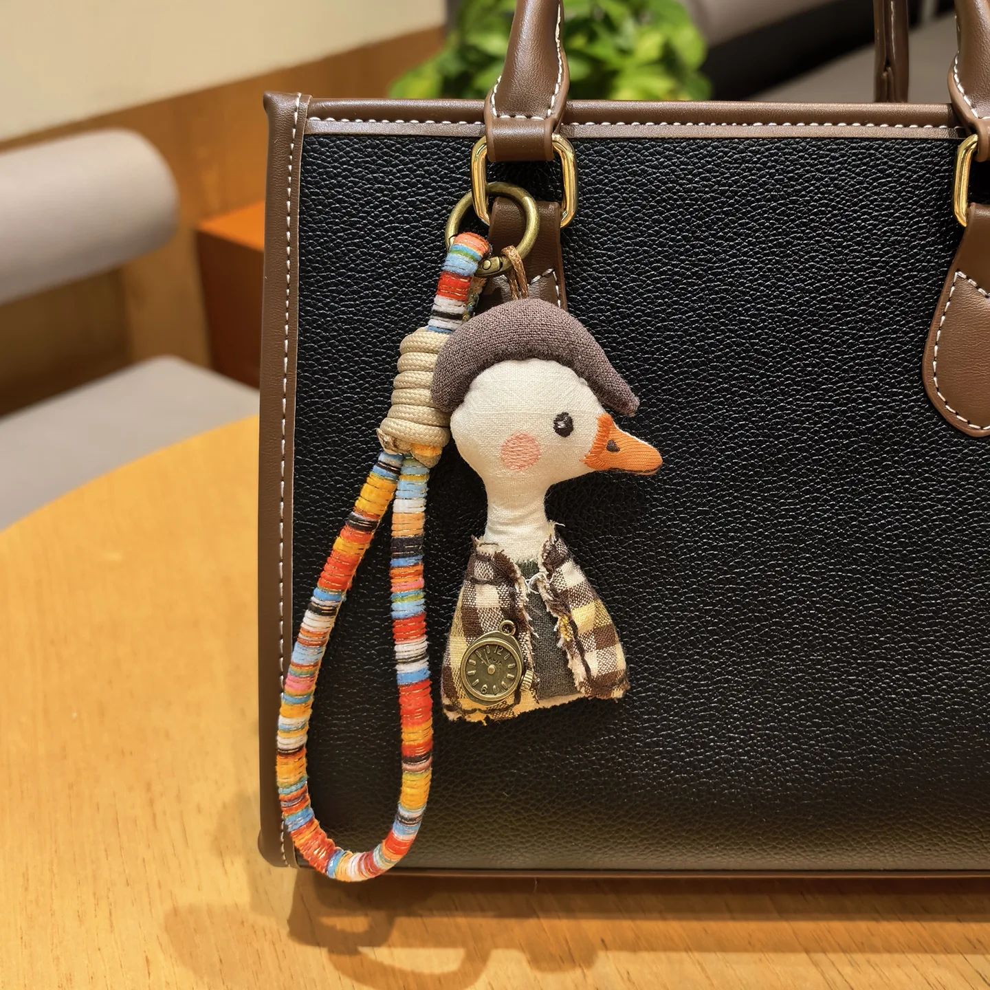 Handmade Key Ring Adorable Cartoon Animal Keychain Fashion Key Chain Handcrafted Fabric Animal Pendant For Decoration Backpack