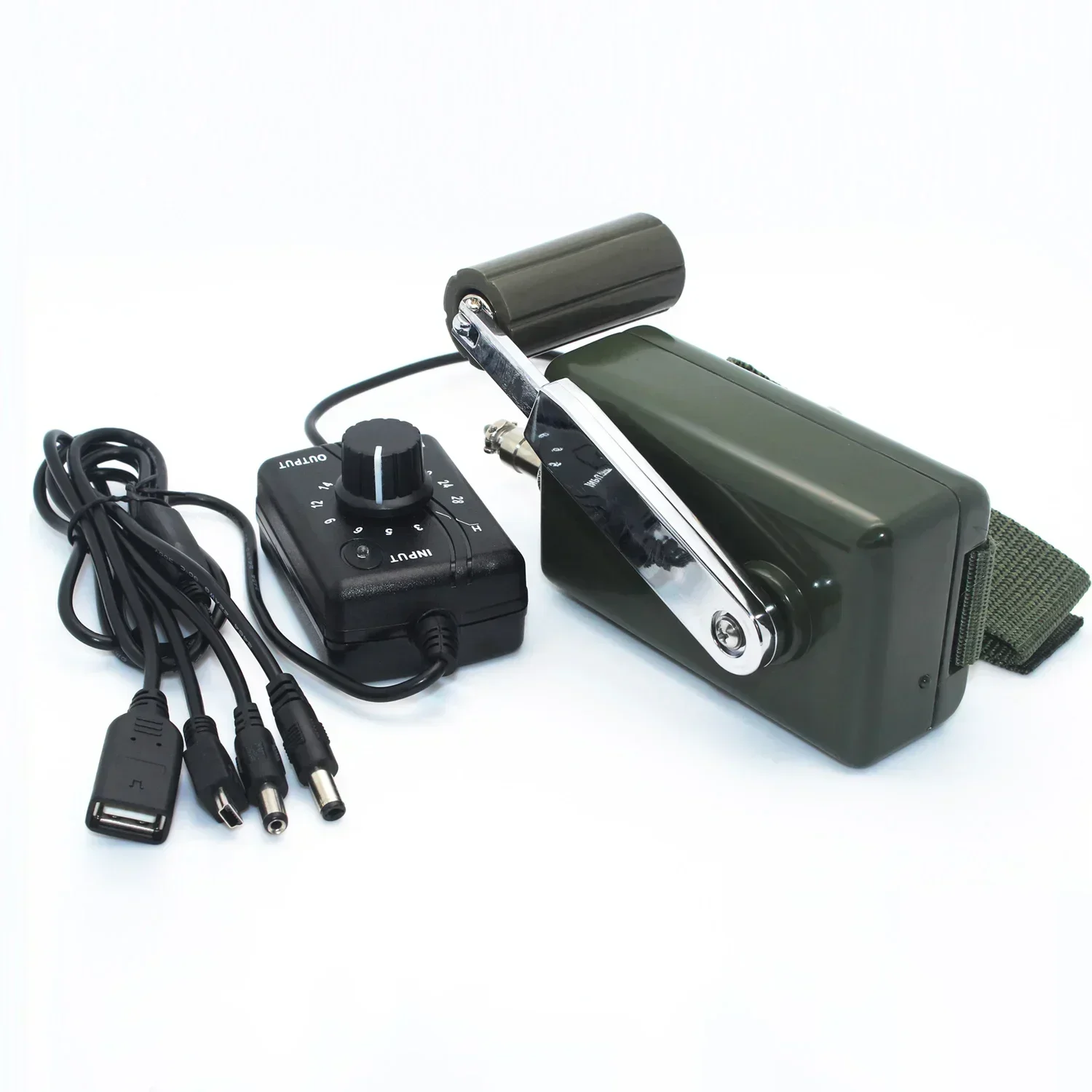 Hand crank generator 30W/0-28V high power outdoor professional emergency mobile phone computer charger portable