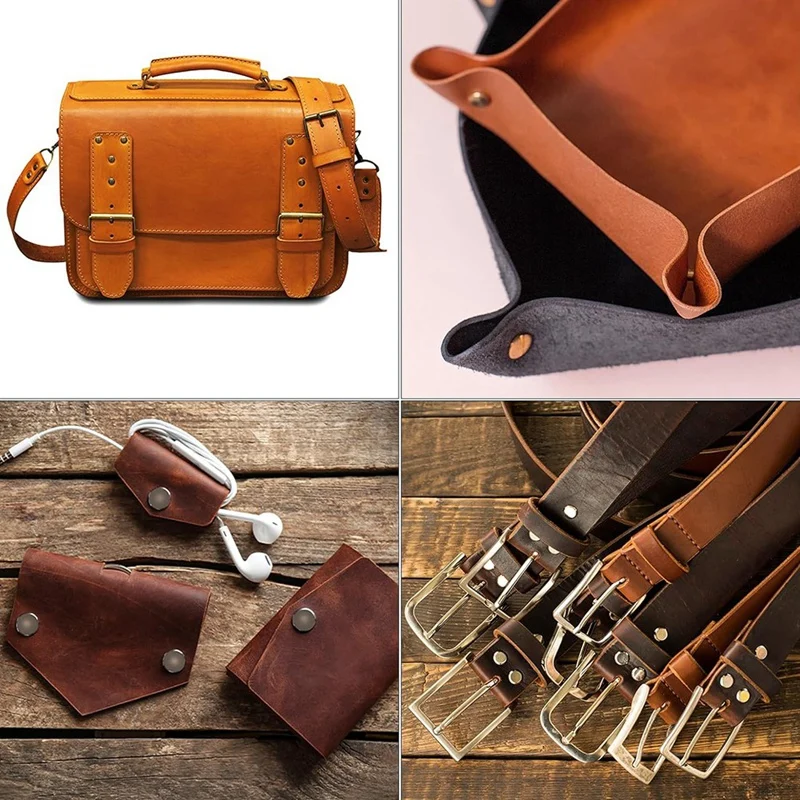 MYHOME 30Pack Brass Chicago Screws, Flat Head Screw Back Binding Post Nail Stud Rivets Fastener For DIY