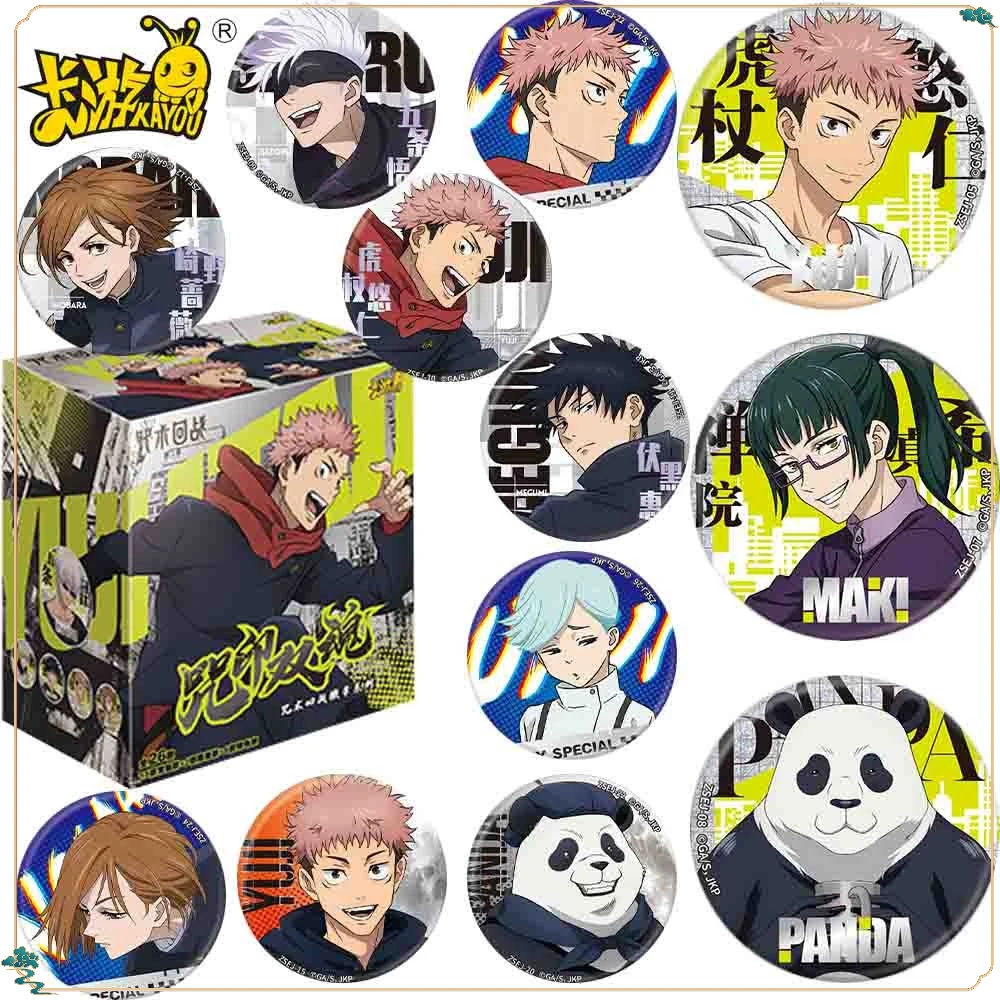 

New Kayou Genuine Jujutsu Kaisen Anime Peripheral Round Badge Child's Favorite Fun Characters Brooches Decoration Gifts in Stock