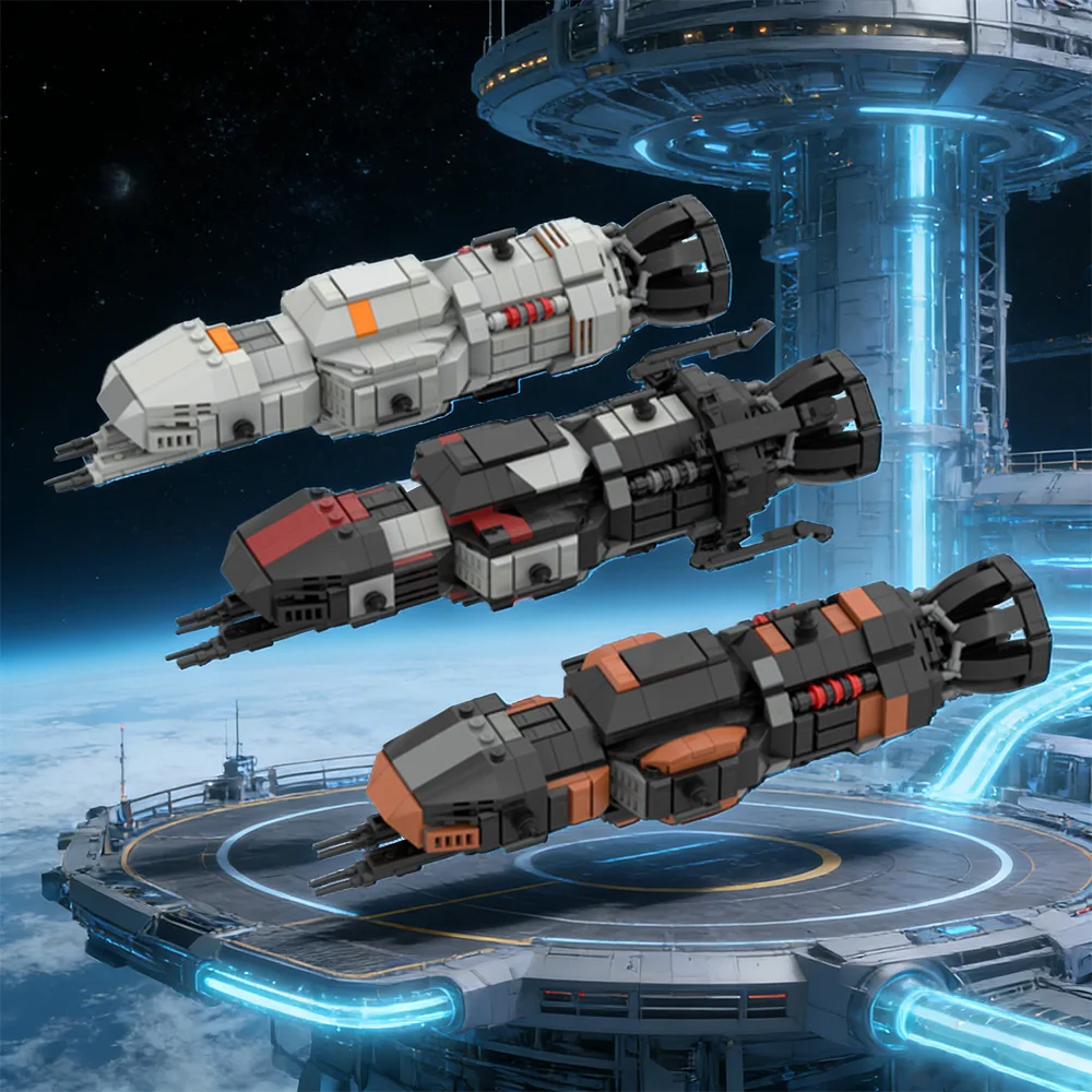 

MOC The Expanse Rocinante S4 Bricks Model The Expanse Mini MCRN Tachi Spaceship Building Blocks Assembly Toys Kids Birthday Gift