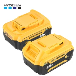 2 Pcs 20V 6.0Ah DCB200 Replacement Li-ion Battery for DeWalt power tool 20 v 6000mAh lithium Batteries DCB200 184