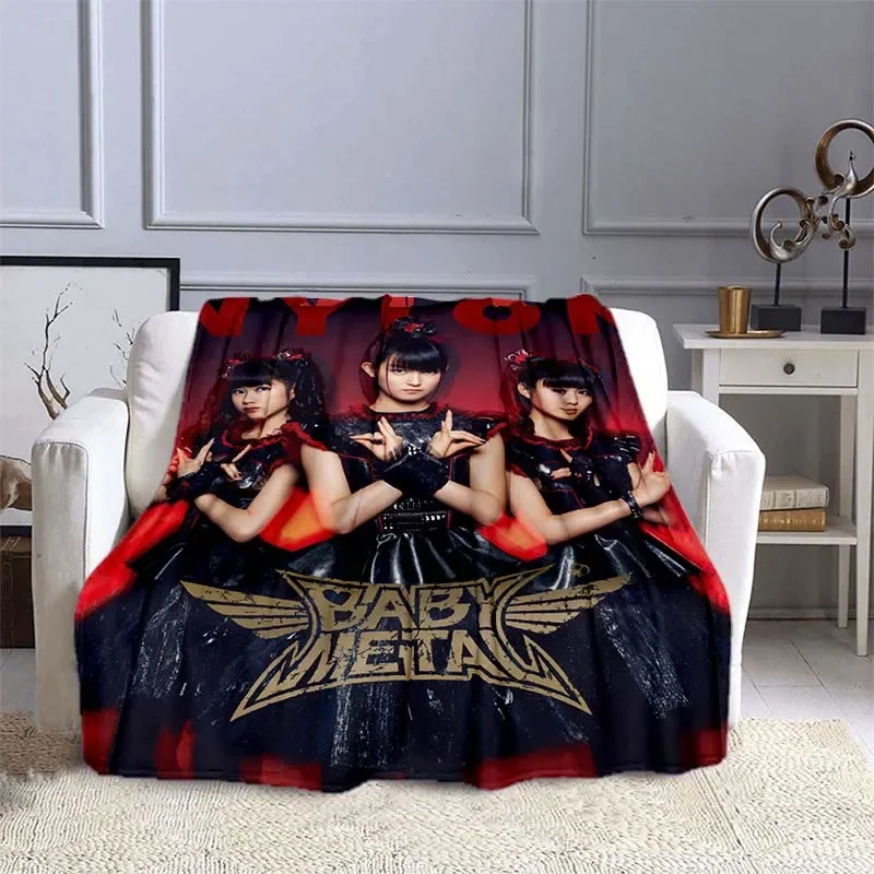 Babymetal Group Print Blanket Soft Thin Flannel Blanket Soft Home Travel Blanket Children's Blanket Birthday Gift Home Blanket