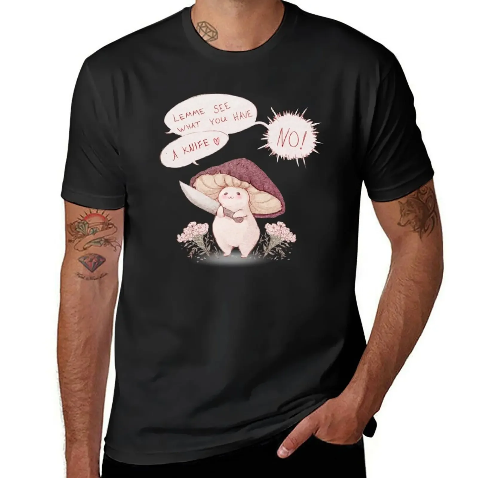 

Let me see what you have little Mushroom - text T-Shirt plain sublime anime clothes oversizeds Men's t-shirts