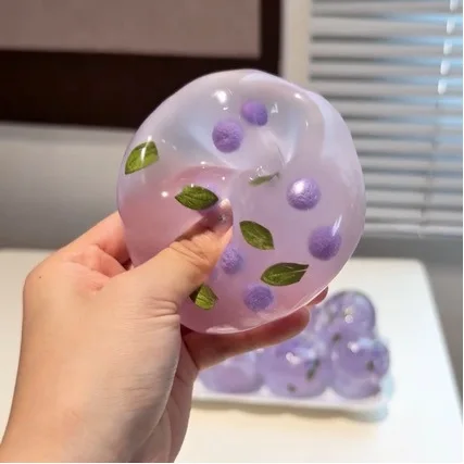 Fruit Sorbet Coconut Oil Stress Ball Squishy Toy Buttery Smooth Fruit Mochi Squeeze Ball ASMR Anti Stress Fidget Toys for Adults